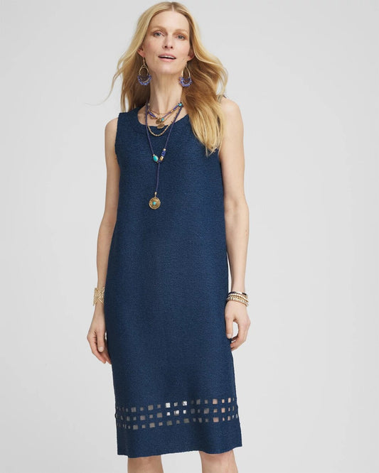 Chico's Clothing Travelers™ Sleeveless Crushed Cutout-Hem Dress