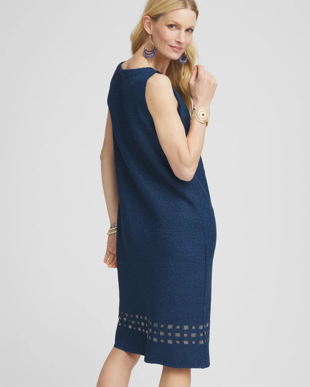 Chico's Clothing Travelers™ Sleeveless Crushed Cutout-Hem Dress