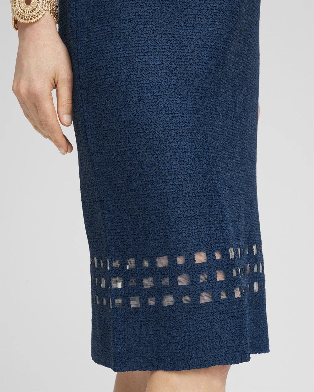 Chico's Clothing Travelers™ Sleeveless Crushed Cutout-Hem Dress