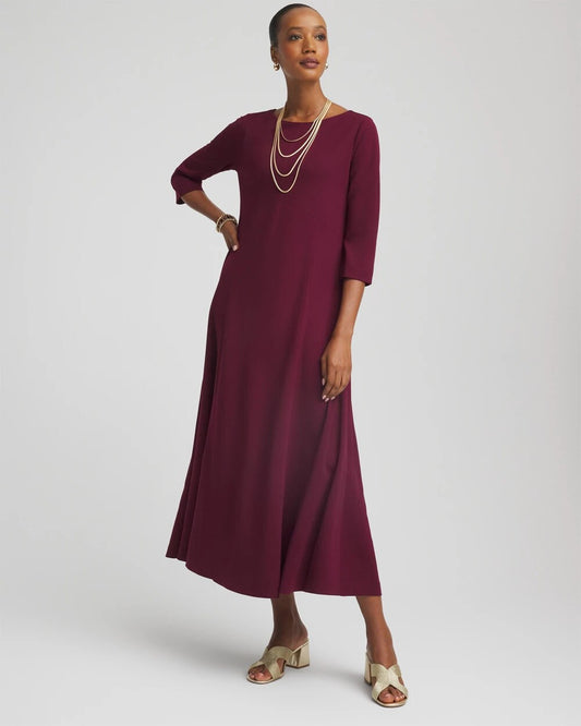Chico's Clothing Seamed Crepe Maxi Dress