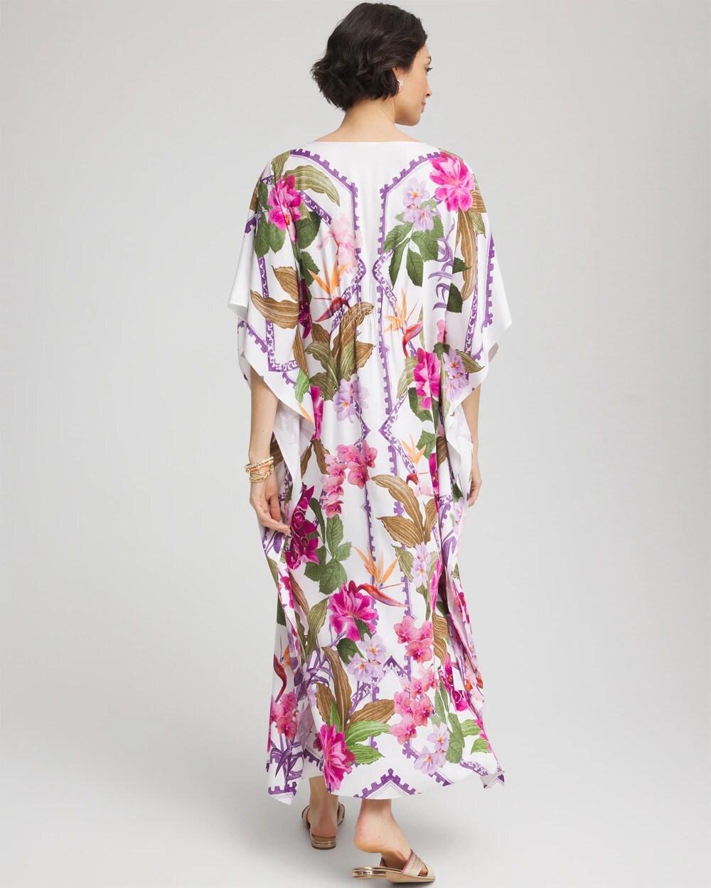 Chico's Clothing Island Cinch-Waist Kaftan Dress