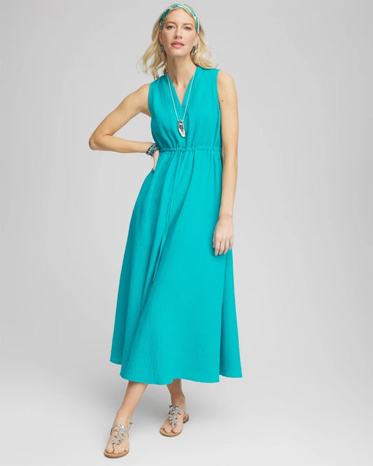 Chico's Clothing Sleeveless Maxi Gauze Dress