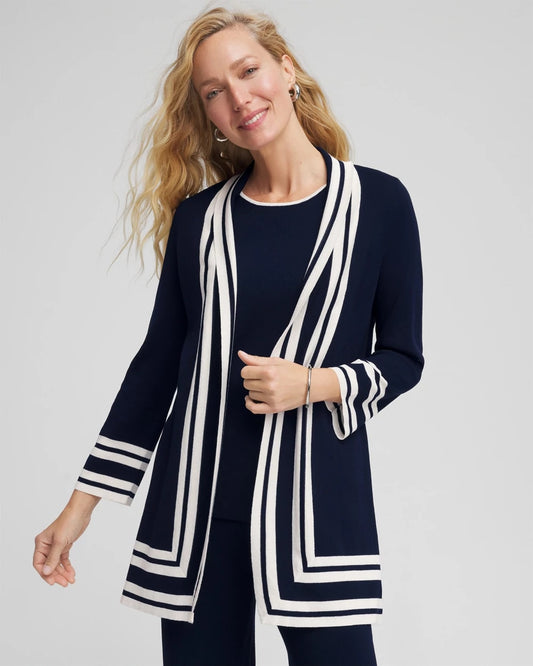 Chico's Clothing Travelers™ Contrast Border Cardigan