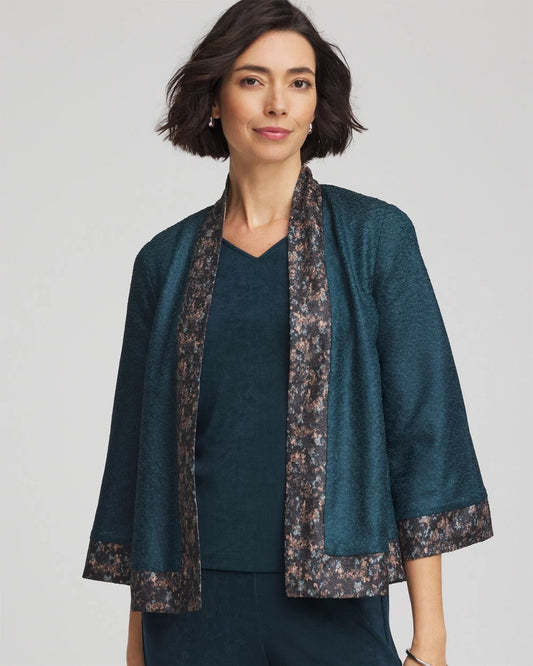 Chico's Clothing Travelers™ Collection Crystal Crushed Reversible Jacket