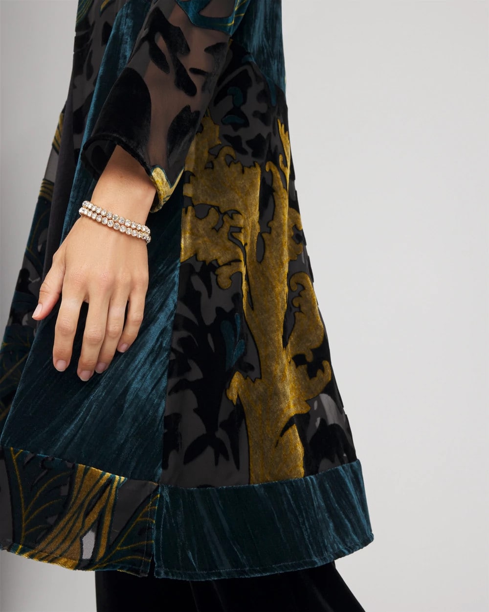 Chico's Clothing Travelers™ Collection Floral Burnout Kimono Jacket