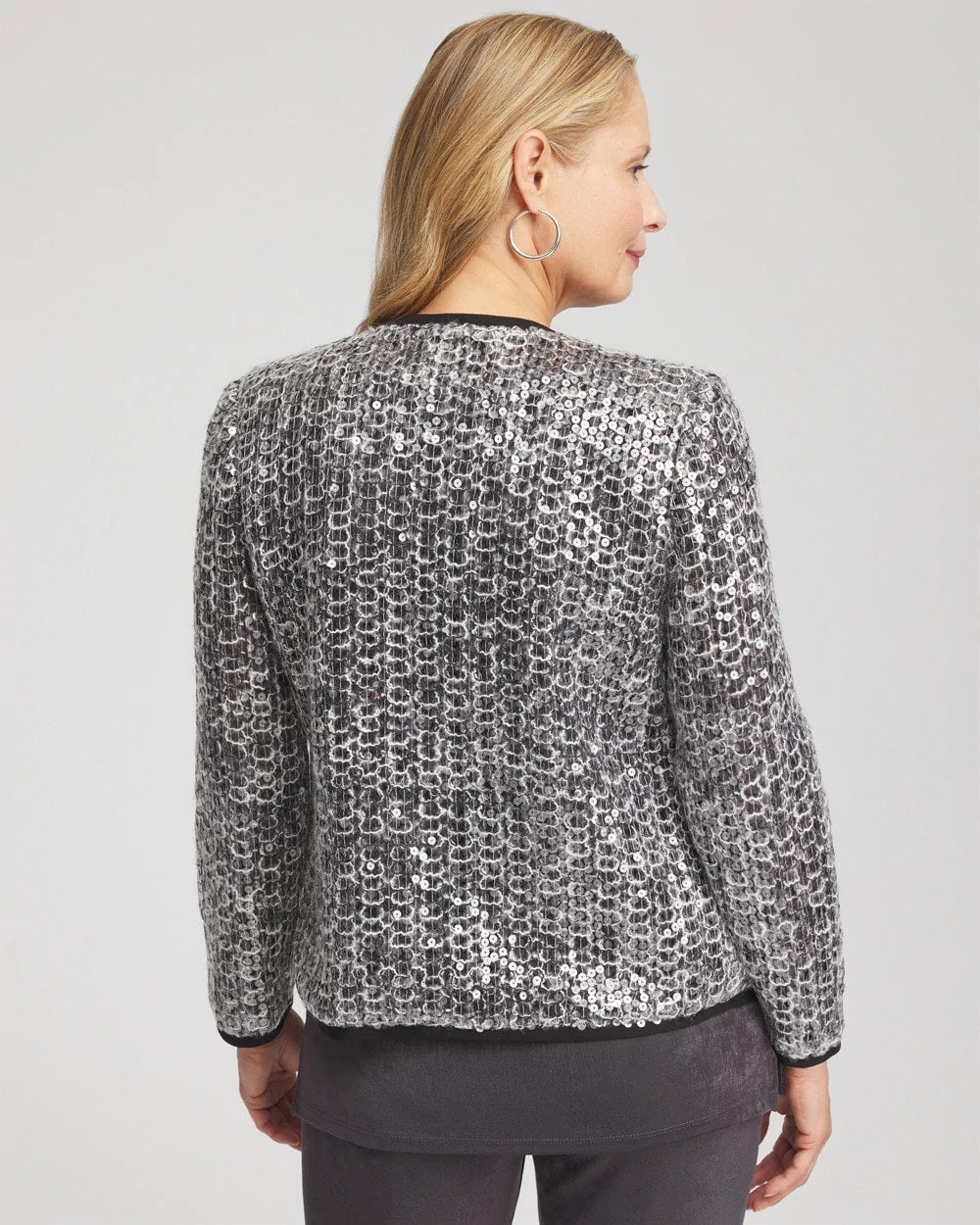 Chico's Clothing Travelers™ Collection Refined Sequins Netted Jacket