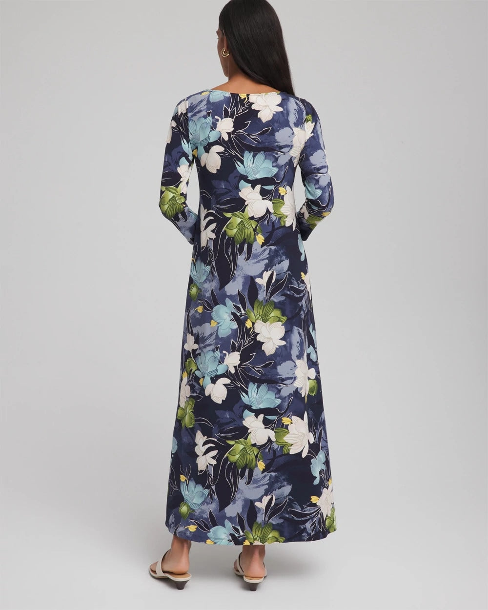 Chico's Petites Petite Dance Boatneck Column Maxi Dress