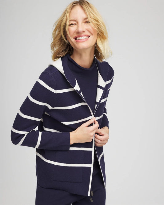 Chico's Clothing Zenergy® Luxe Reversible Stripe Cardigan