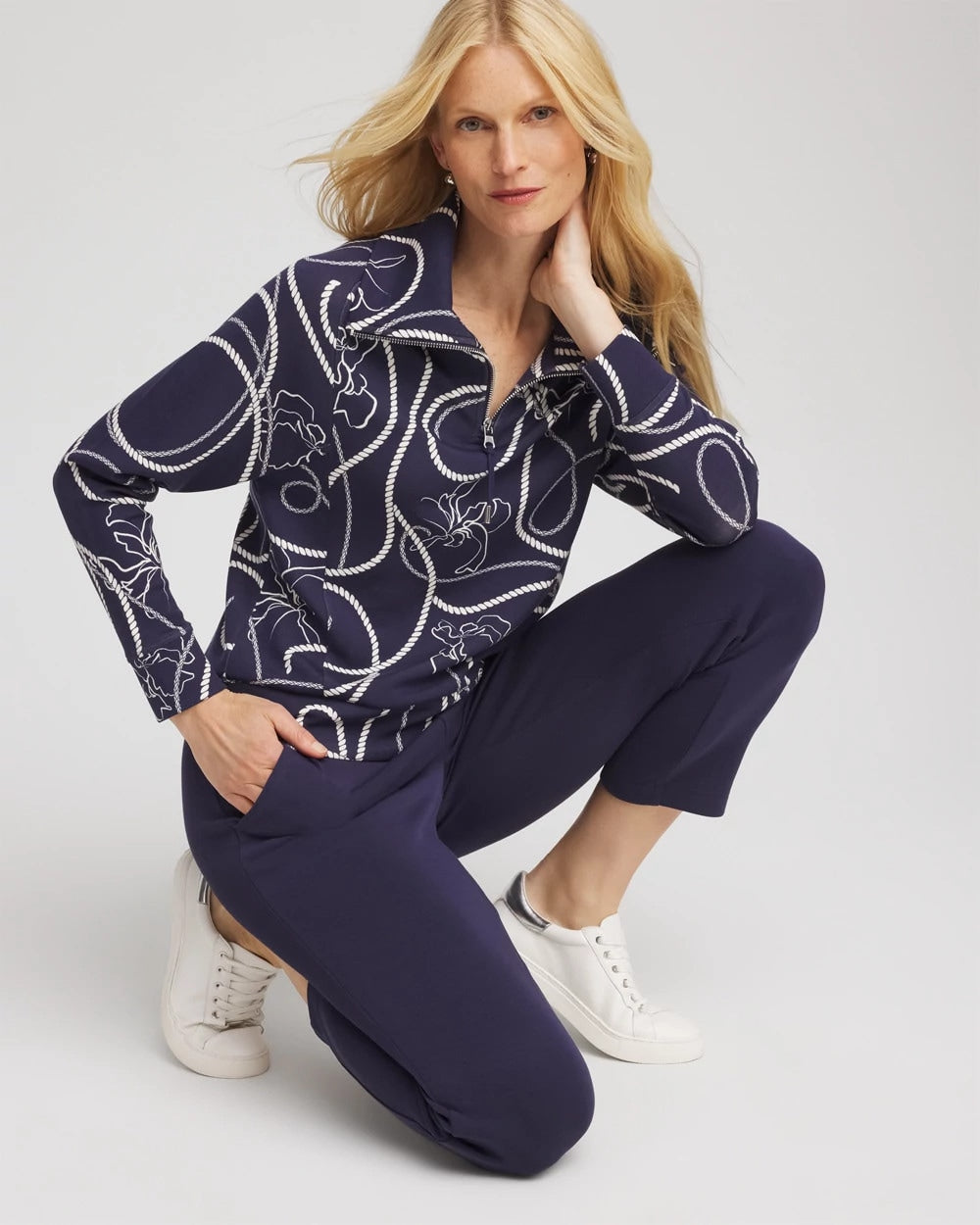 Chico's Clothing Zenergy® Soft Melody Half-Zip Top