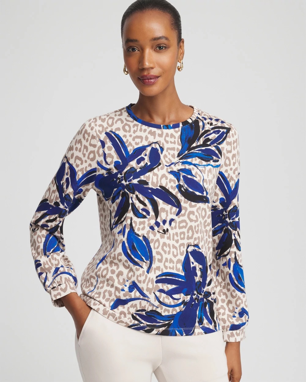 Chico's Clothing Zenergy® Soft Animal Print Top