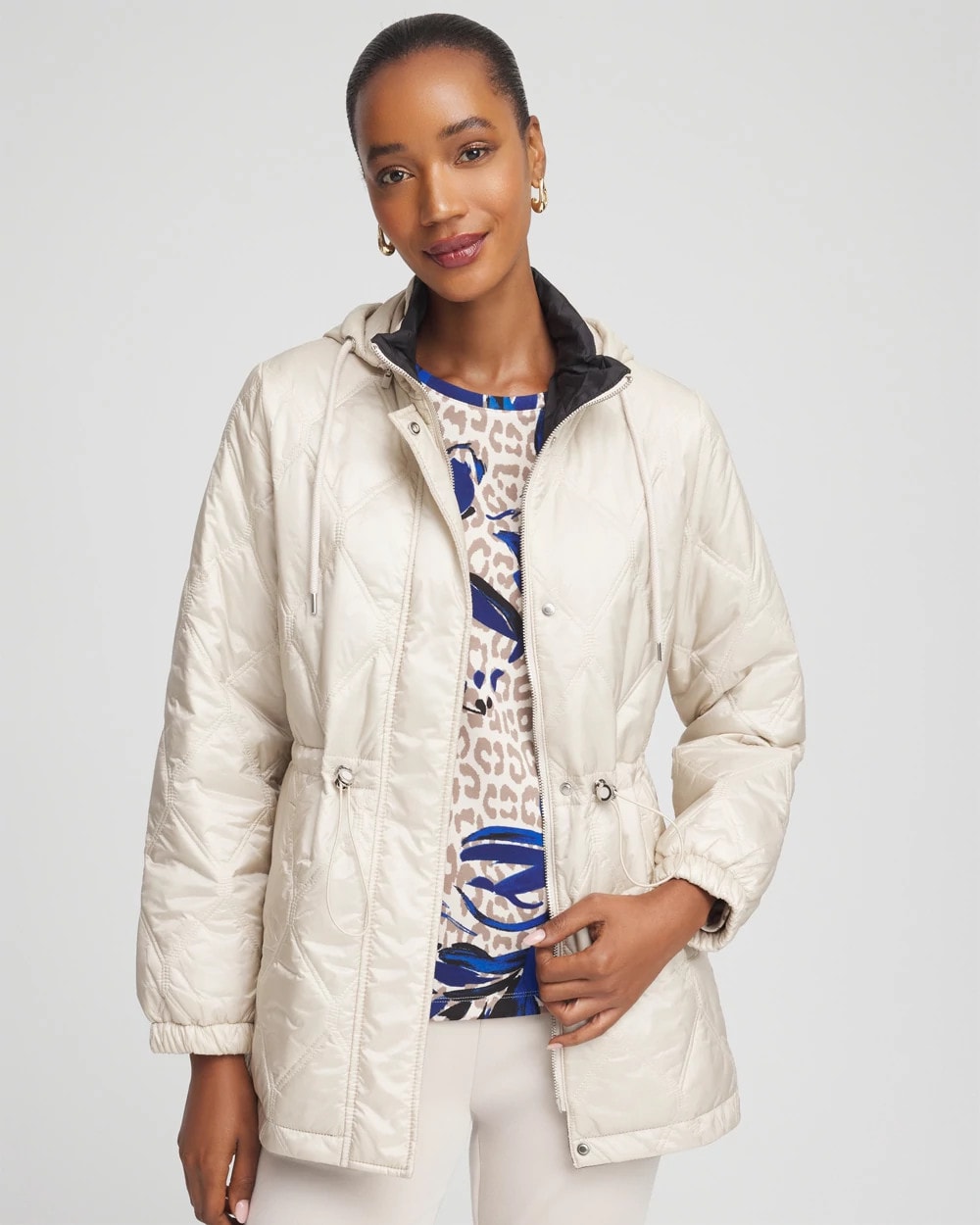 Chico's Clothing Zenergy® Water-Resistant Quilted Anorak Jacket