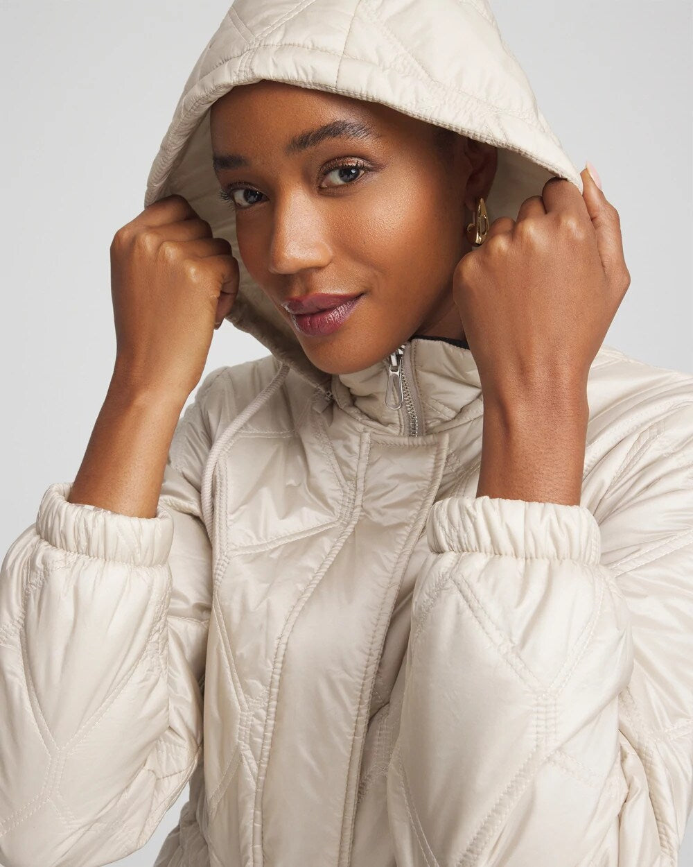 Chico's Clothing Zenergy® Water-Resistant Quilted Anorak Jacket