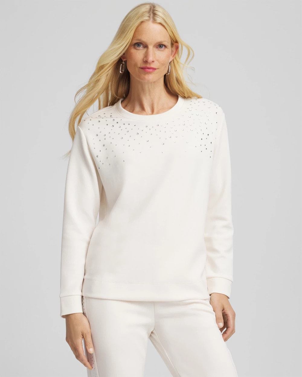 Chico's Clothing Zenergy® Rhinestone Pullover Top