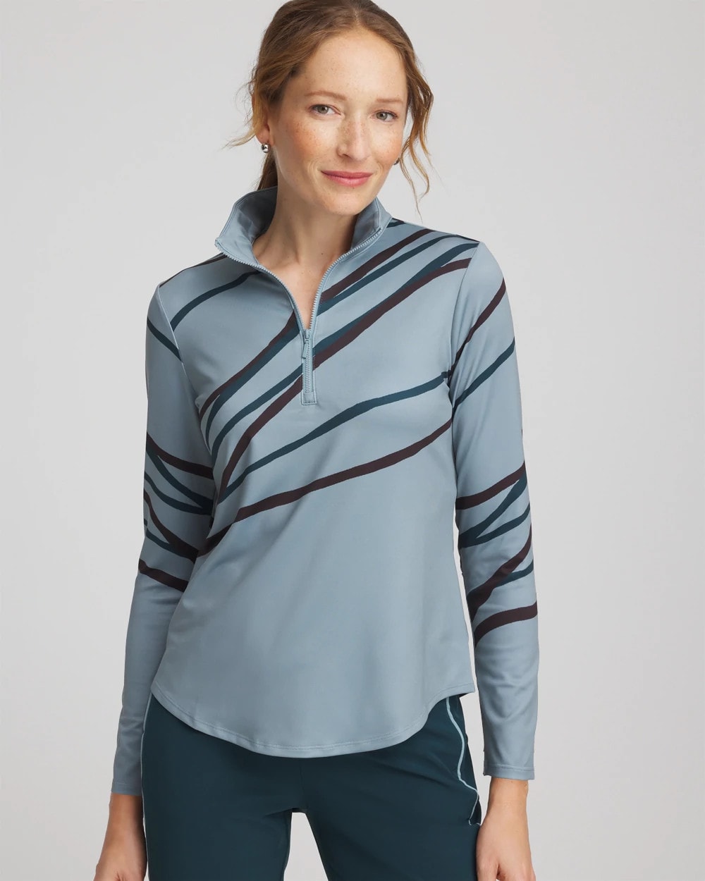 Chico's Clothing Zenergy® UPF Morocco Zip-Front Pullover