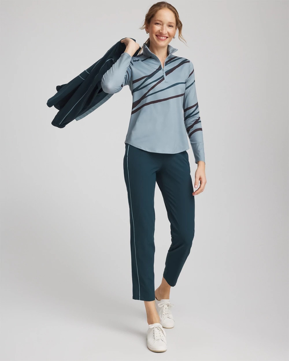 Chico's Clothing Zenergy® UPF Morocco Zip-Front Pullover