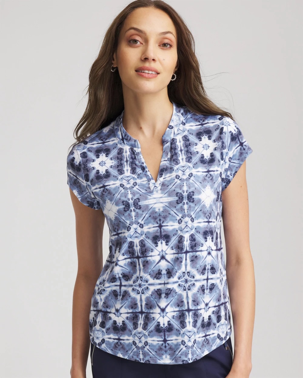Chico's Clothing Zenergy® UPF Printed Polo Top