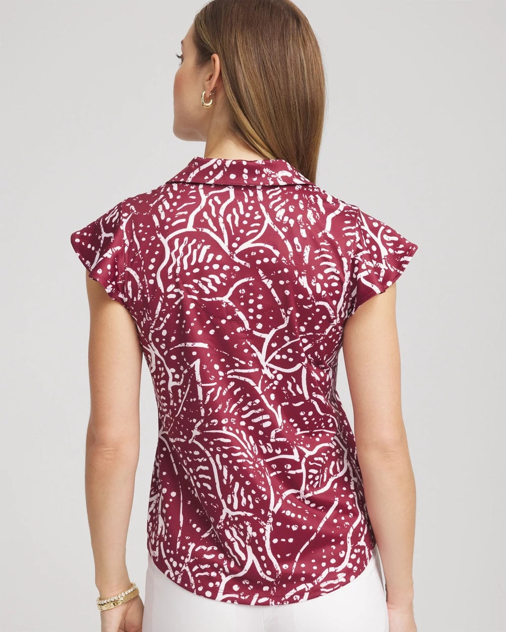 Chico's Clothing Zenergy® UPF Printed Polo Top