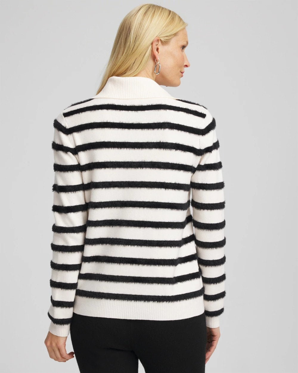 Chico's Clothing Zenergy® Luxe Eyelash Striped Sweater