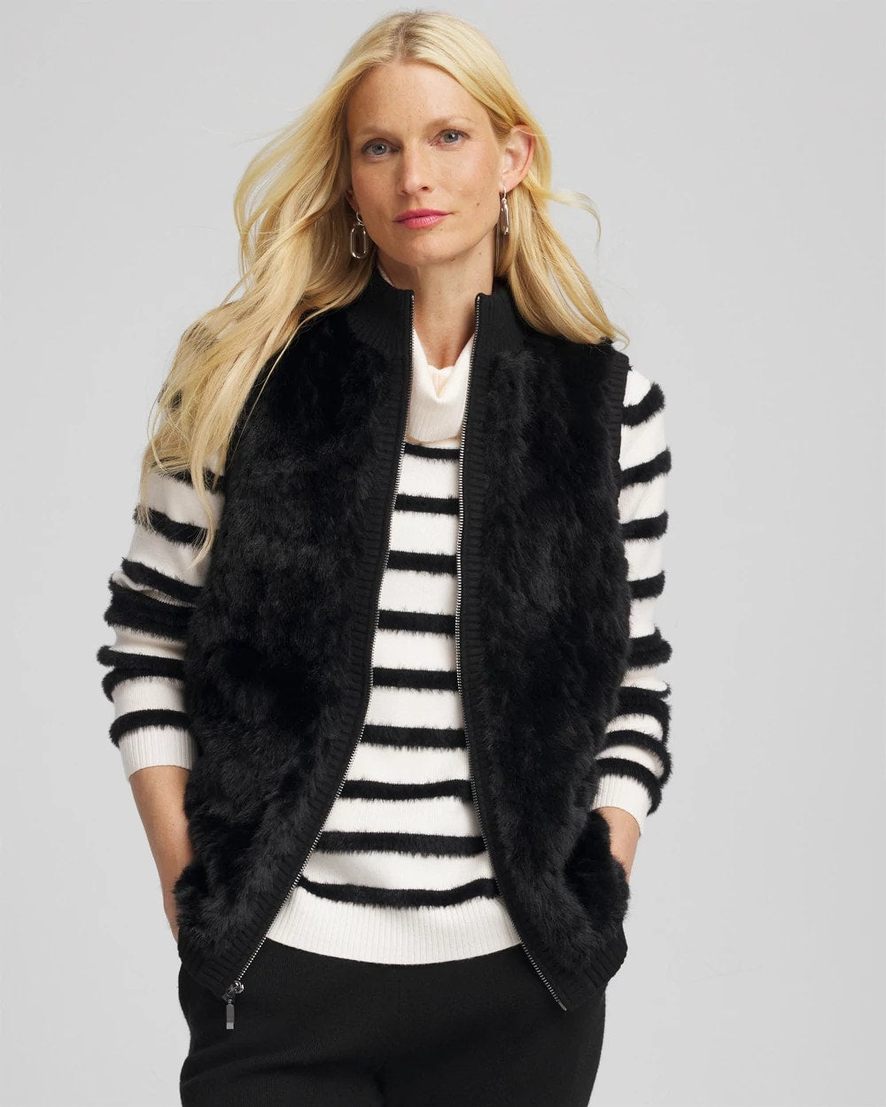 Chico's Clothing Zenergy® Luxe Faux Fur Vest