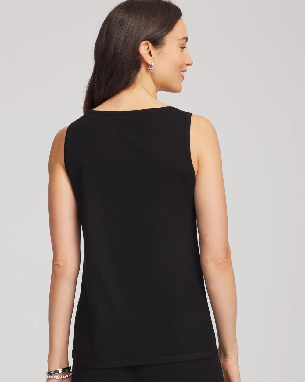 Chico's Clothing Travelers™ Embellished Scoopneck Tank