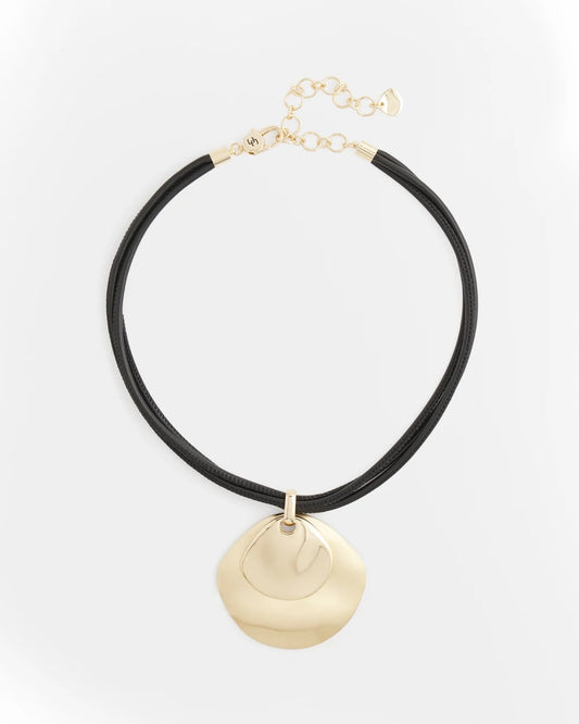 Chico's Jewelry Gold Pendant On Cord