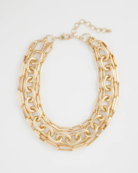 Chico's Jewelry Convertible Three-Strand Chain Necklace