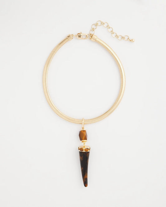 Chico's Jewelry Tortoise Pendant Collar Necklace