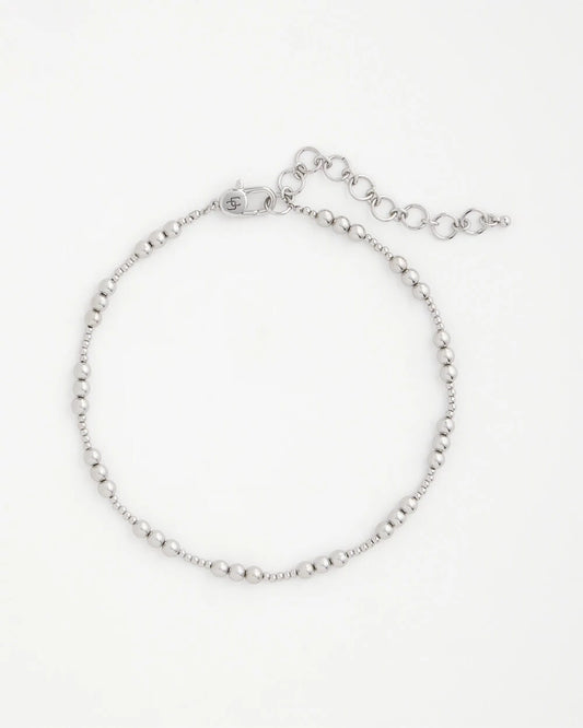 Chico's Jewelry Silvertone Beaded Necklace