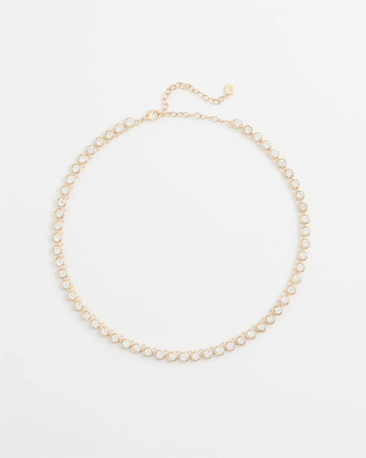 Chico's Jewelry Goldtone Tennis Necklace