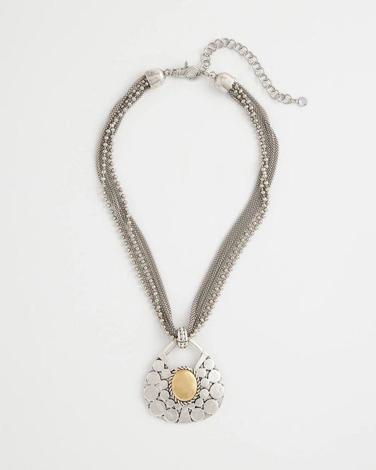 Chico's Jewelry Island Metal Pendant Necklace