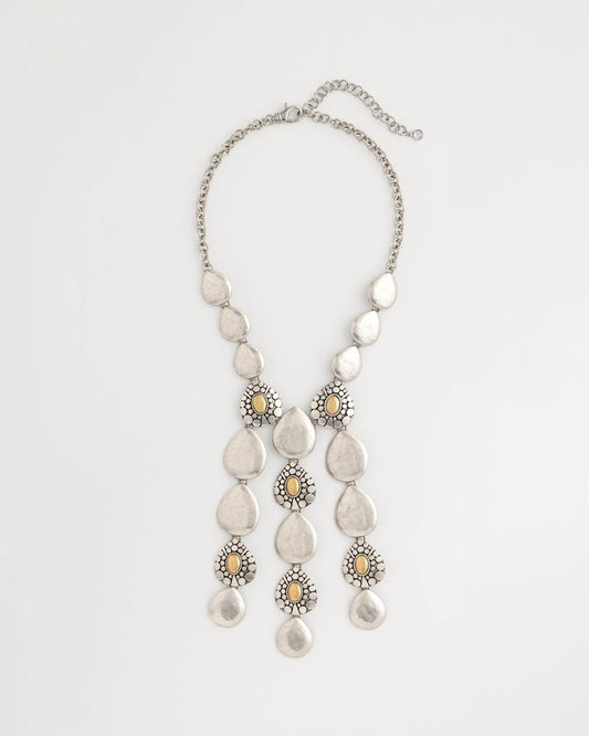 Chico's Jewelry Island Metal Linear Necklace