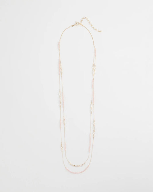 Chico's Jewelry Pink Double-Strand Necklace