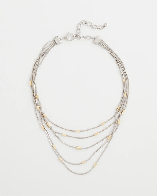 Chico's Jewelry Mixed Metal Multi-Strand Necklace