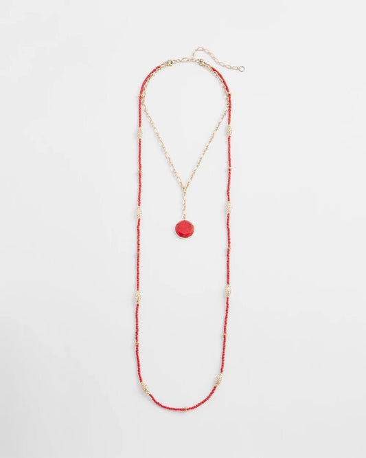 Chico's Jewelry Convertible Beaded Pendant Necklace