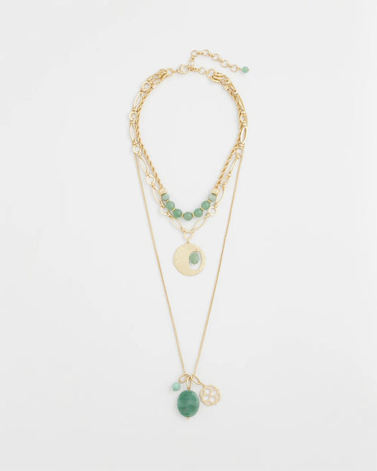 Chico's Jewelry Convertible Triple-Strand Pendant Necklace