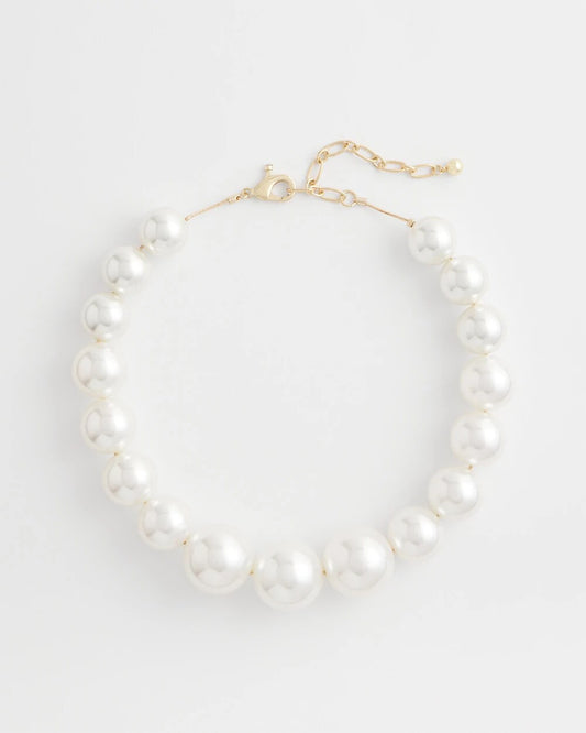 Chico's Jewelry Large Pearl Collar Necklace