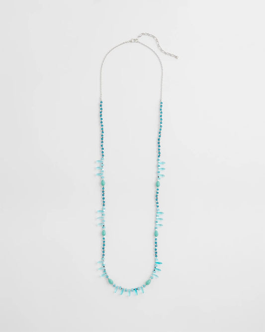 Chico's Jewelry Teal Beaded Single Strand Necklace