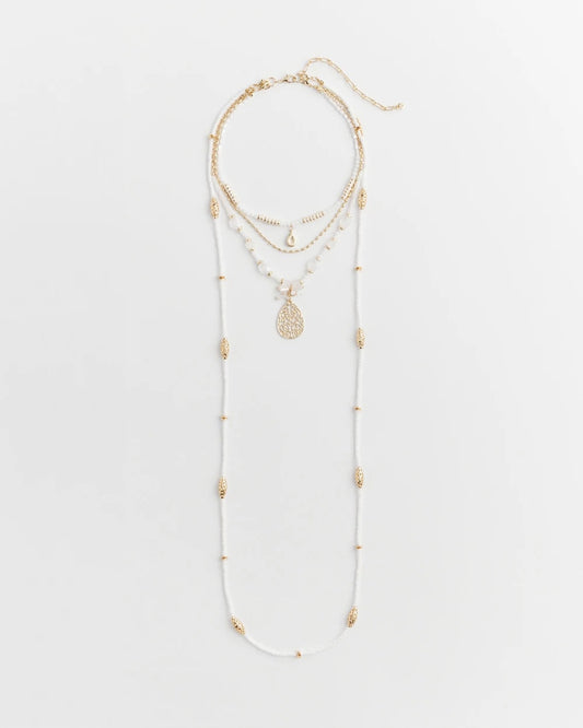 Chico's Jewelry Convertible Beaded Pendant Necklace