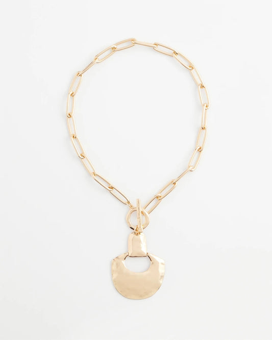 Chico's Jewelry Goldtone Toggle Pendant Necklace