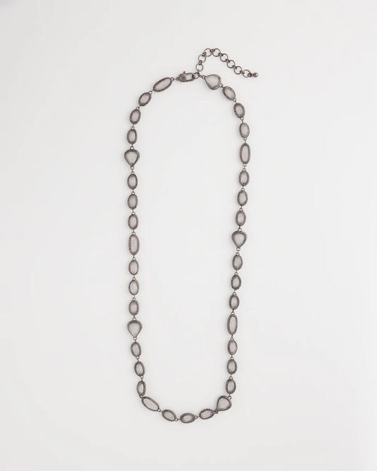 Chico's Jewelry Frosted Quartz Single Strand Necklace
