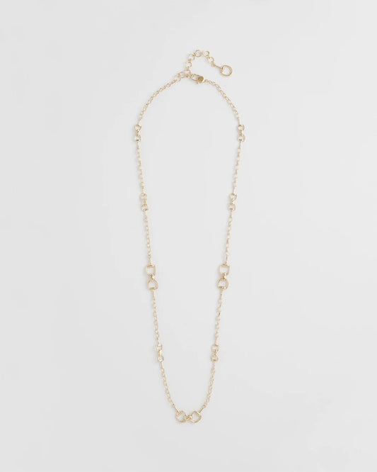 Chico's Jewelry Equestrian Horsebit Long Link Necklace