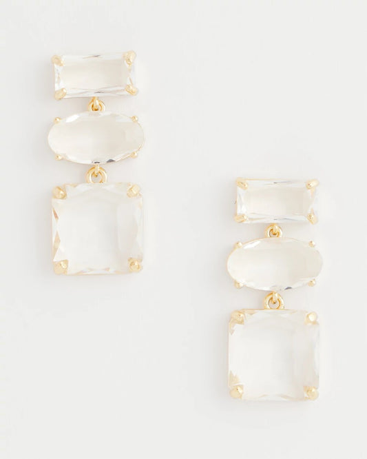 Chico's Jewelry Neutral Faceted Drop Earrings