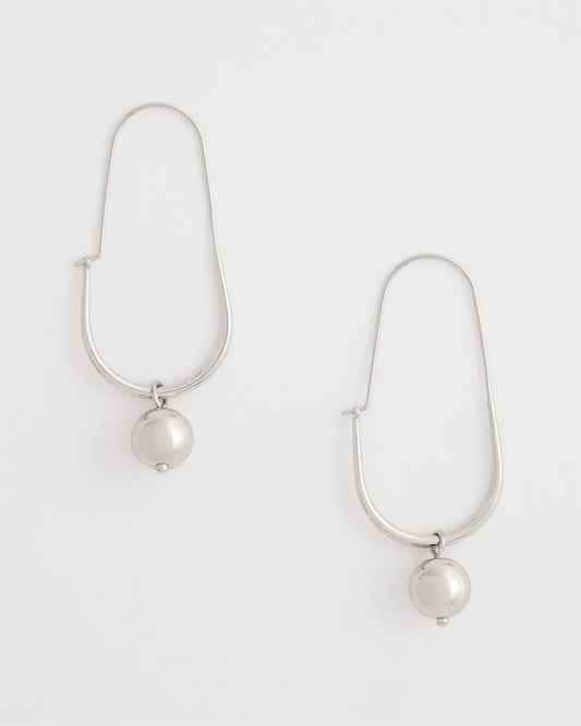 Chico's Jewelry Silver Bead Threader Earrings