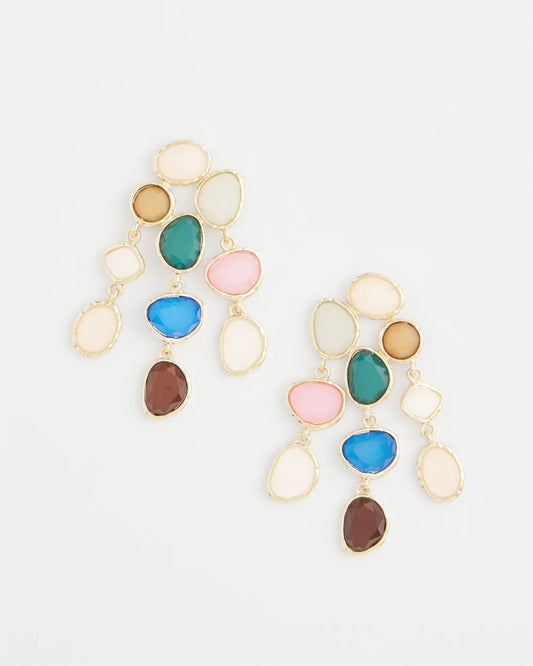 Chico's Jewelry No Droop® Rainbow Resin Drop Earrings