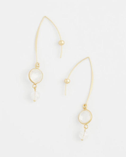 Chico's Jewelry No Droop® Quartz Crystal Threader Earrings
