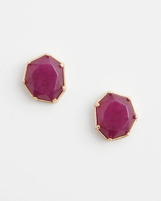 Chico's Jewelry No Droop® Jade Stud Earrings