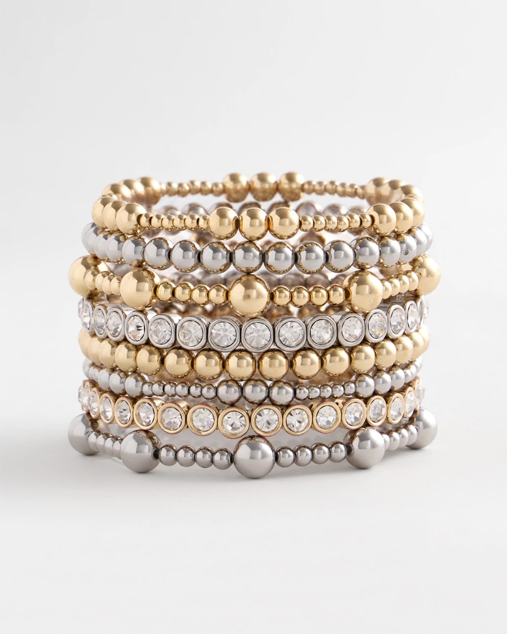 Chico's Jewelry Gold-tone Small Bead Stretch Bracelet