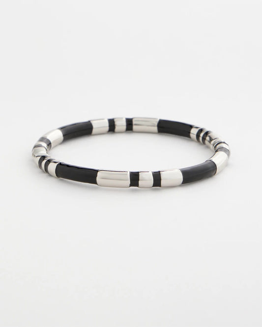 Chico's Jewelry Black Enamel Hinge Bangle