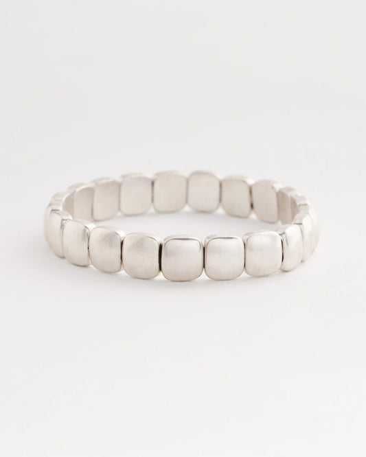 Chico's Jewelry Silvertone Stretch Bracelet