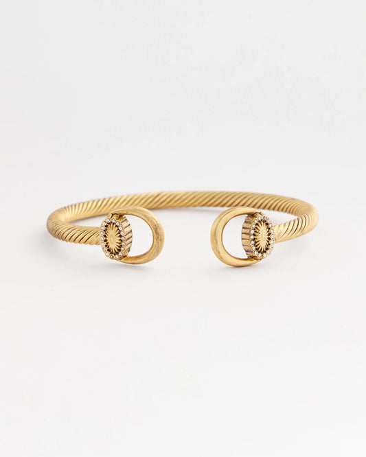 Chico's Jewelry Equestrian Horsebit Goldtone Cuff Bracelet